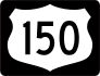 Highway 150 Sign With Black Border Sticker