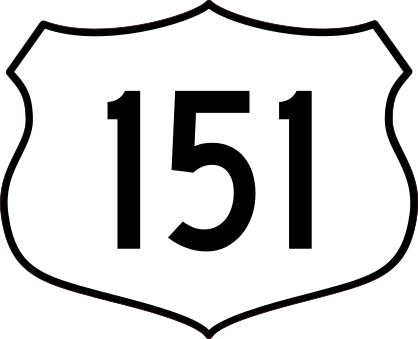 Highway 151 Sign Sticker