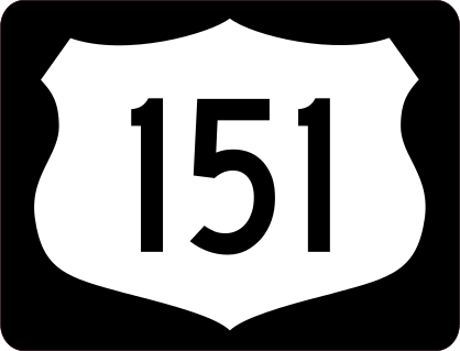 Highway 151 Sign With Black Border Sticker