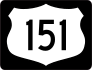 Highway 151 Sign With Black Border Sticker