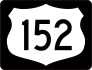 Highway 152 Sign With Black Border Sticker