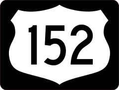 Highway 152 Sign With Black Border Sticker