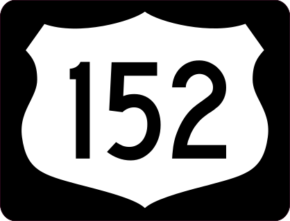 Highway 152 Sign With Black Border Sticker
