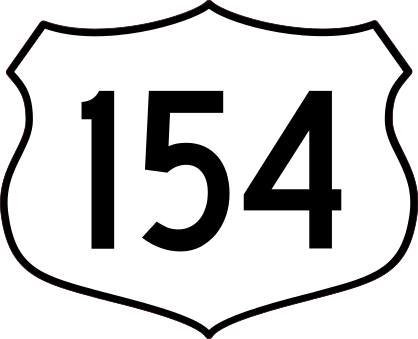 Highway 154 Sign Sticker