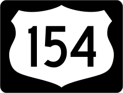 Highway 154 Sign With Black Border Sticker