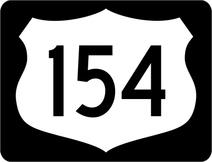 Highway 154 Sign With Black Border Sticker