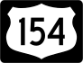 Highway 154 Sign With Black Border Sticker