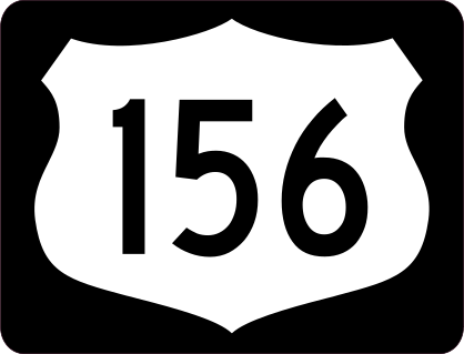 Highway 156 Sign With Black Border Sticker