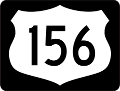 Highway 156 Sign With Black Border Sticker