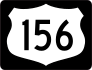 Highway 156 Sign With Black Border Sticker