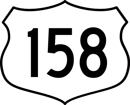 Highway 158 Sign Sticker