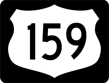 Highway 159 Sign With Black Border Sticker