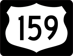 Highway 159 Sign With Black Border Sticker