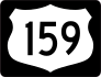 Highway 159 Sign With Black Border Sticker