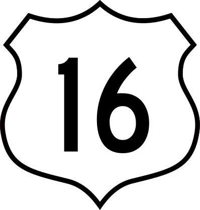 Highway 16 Sign Sticker