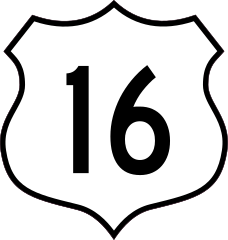 Highway 16 Sign Sticker