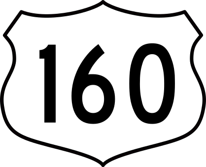 Highway 160 Sign Sticker