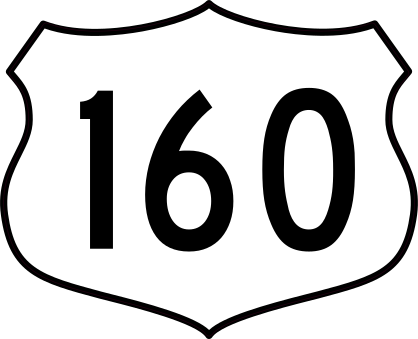 Highway 160 Sign Sticker