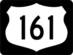 Highway 161 Sign With Black Border Sticker
