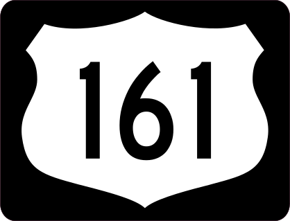 Highway 161 Sign With Black Border Sticker