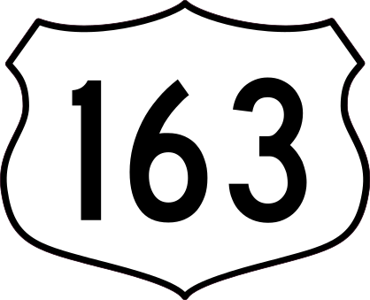Highway 163 Sign Sticker