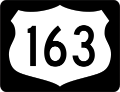 Highway 163 Sign With Black Border Sticker