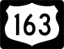 Highway 163 Sign With Black Border Sticker