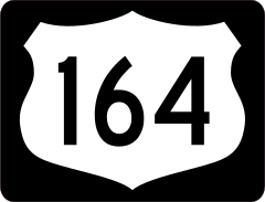 Highway 164 Sign With Black Border Sticker