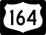Highway 164 Sign With Black Border Sticker