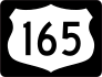 Highway 165 Sign With Black Border Sticker