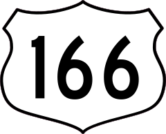 Highway 166 Sign Sticker