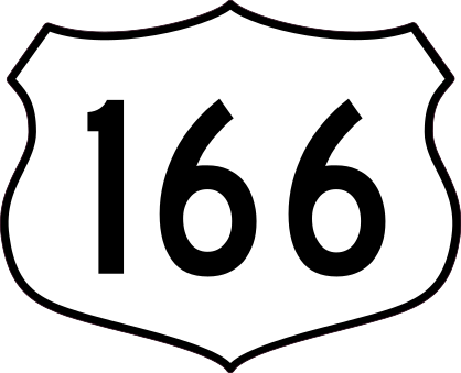 Highway 166 Sign Sticker