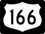 Highway 166 Sign With Black Border Sticker