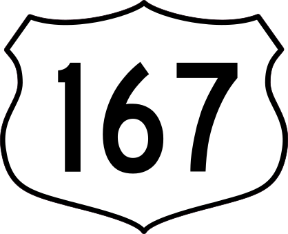 Highway 167 Sign Sticker