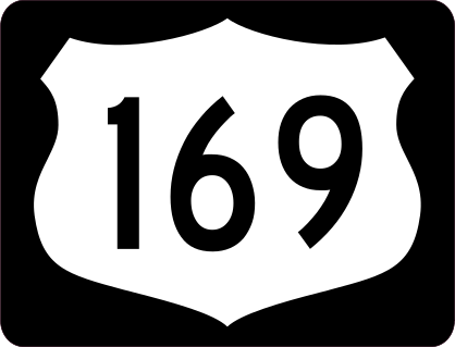 Highway 169 Sign With Black Border Sticker