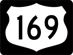 Highway 169 Sign With Black Border Sticker
