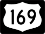 Highway 169 Sign With Black Border Sticker