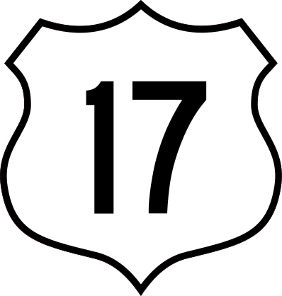 Highway 17 Sign Sticker