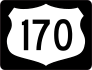 Highway 170 Sign With Black Border Sticker
