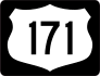 Highway 171 Sign With Black Border Sticker