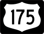 Highway 175 Sign With Black Border Sticker