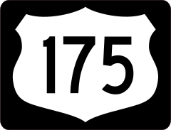 Highway 175 Sign With Black Border Sticker