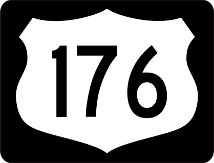 Highway 176 Sign With Black Border Sticker