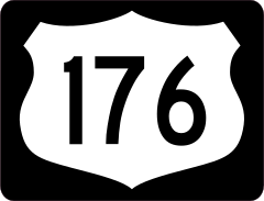Highway 176 Sign With Black Border Sticker