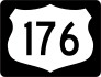 Highway 176 Sign With Black Border Sticker