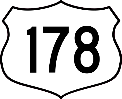 Highway 178 Sign Sticker