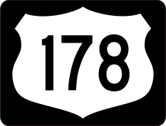 Highway 178 Sign With Black Border Sticker