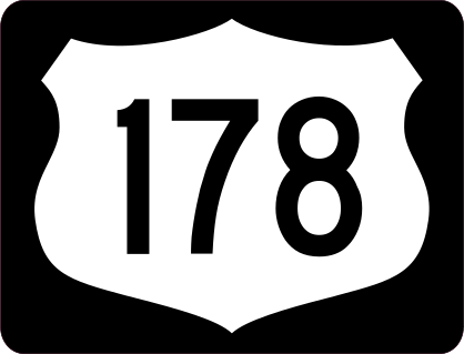 Highway 178 Sign With Black Border Sticker