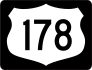 Highway 178 Sign With Black Border Sticker