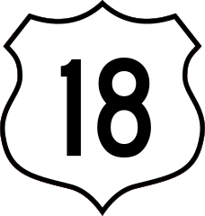Highway 18 Sign Sticker
